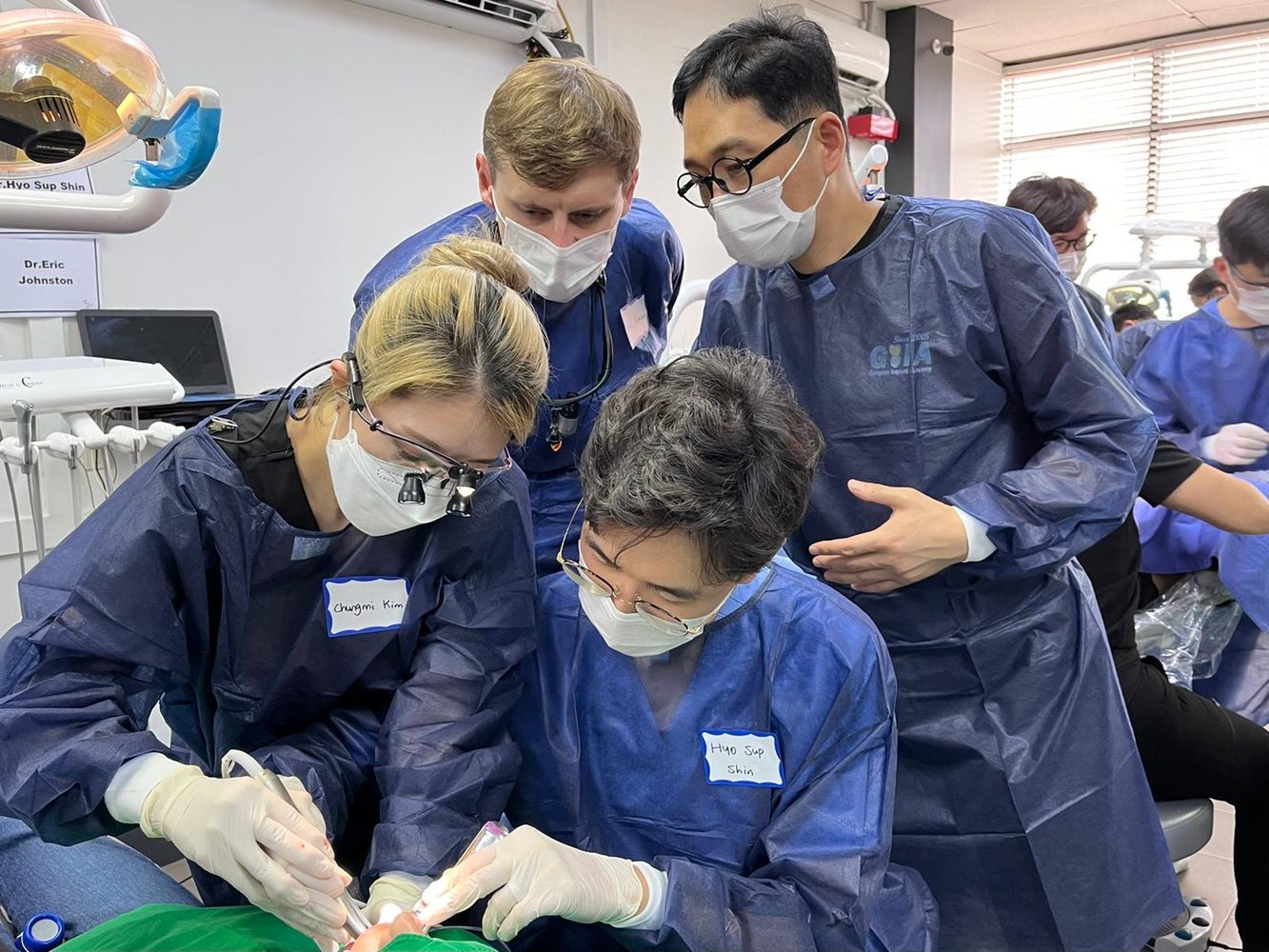 Dr. Shin at a live-surgery implant training course