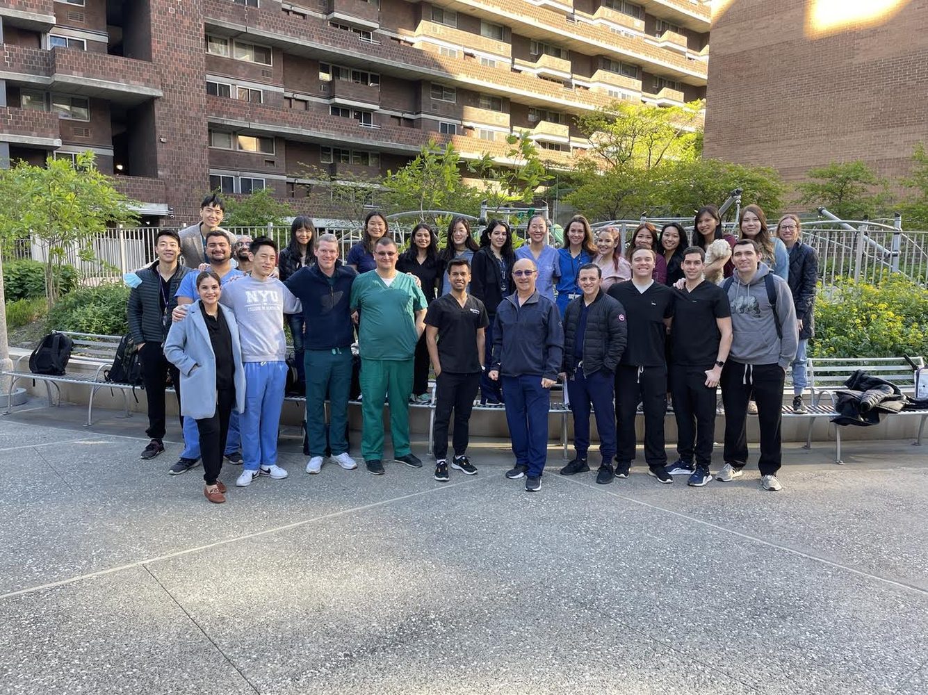 Dr. Shin with classmates and faculty at NYU